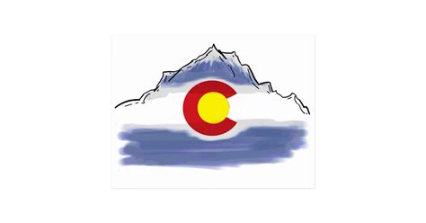 Artistic Colorado flag mountain Postcard | Zazzle.com