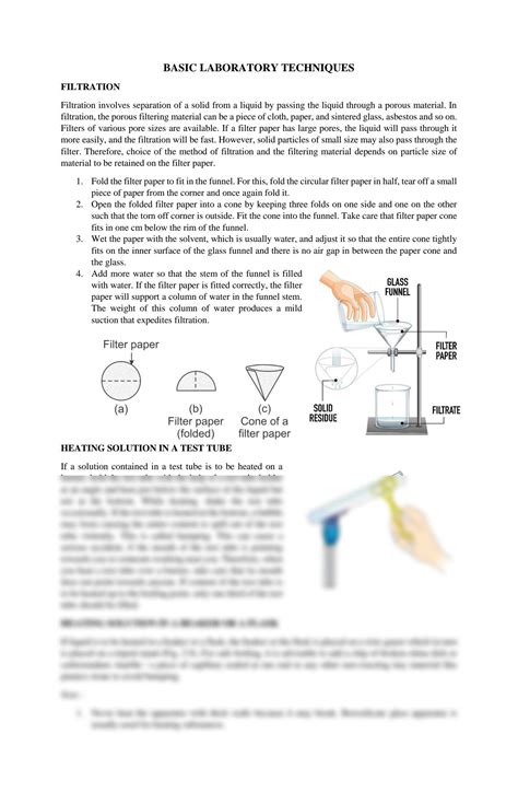 SOLUTION: Basic laboratory techniques - Studypool