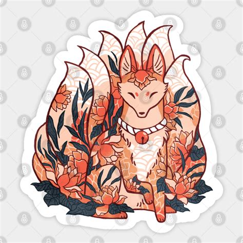 Kitsune Spirit Fox - Fox - Sticker | TeePublic