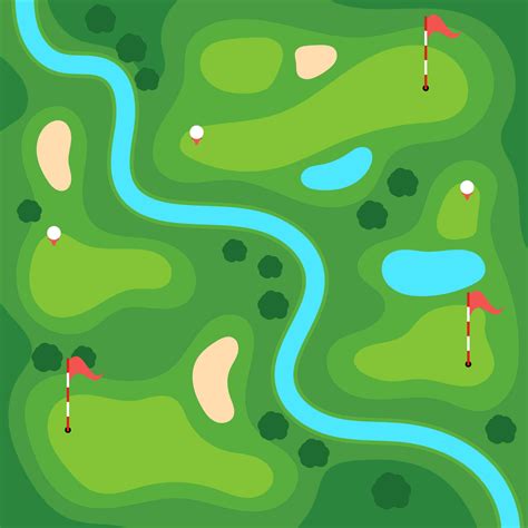 Overhead View Golf Course 187160 Vector Art at Vecteezy