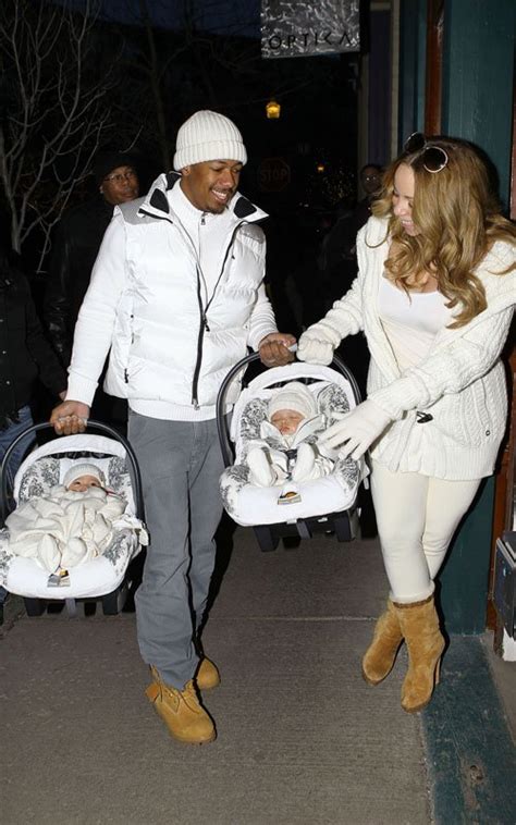 Mariah Carey and husband Nick Cannon with their twins Moroccan and ...