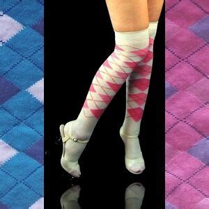 Ladies ARGYLE Diamond PREPPY Golf SOCKS Knee-High *OR* Over-the-Knee THIGH-HIGH | eBay