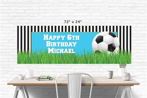 Soccer Birthday Banner Happy Birthday Banner Sports Birthday | Etsy