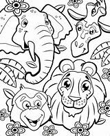 Printable Jungle Coloring Pages sketch template
