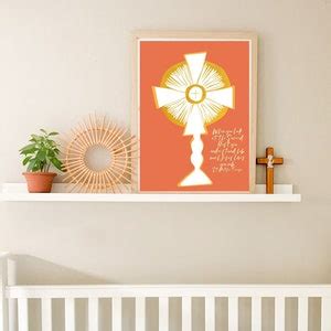 Blessed Sacrament Art, Eucharistic Adoration, Catholic Art, Holy Communion, Baptism Gift, First ...