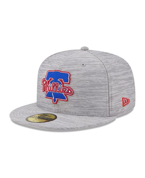 KTZ Gray Philadelphia Phillies 2023 Clubhouse 59fifty Fitted Hat for ...