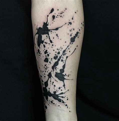 Paint splatter tattoo by Tim Mueller | Paint splatter tattoo, Abstract tattoo, Tattoos