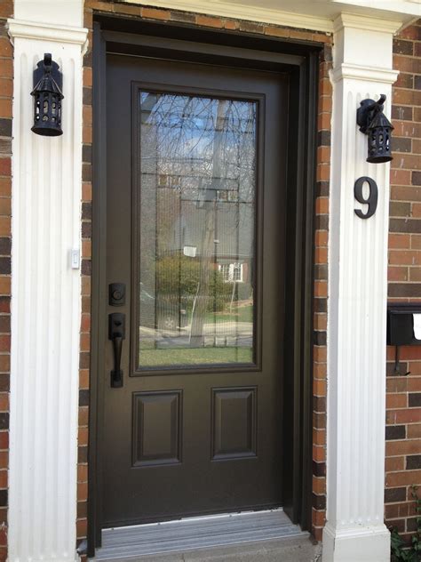 Arcana | Brown front doors, Metal front door, Entry doors with glass