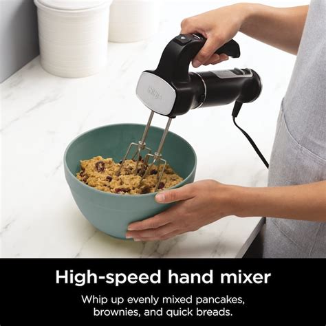 Ninja 60-in Cord 5-Speed Black Hand Mixer in the Hand Mixers department at Lowes.com