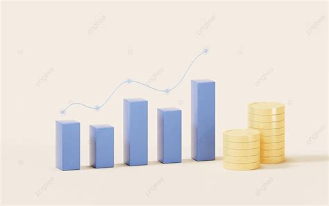 Grafik Batang Dengan Tren Pertumbuhan3d Menampilkan Bilah Statistik Foto Latar belakang Dan ...