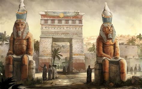 Egypt Statue Architecture Artwork Fantasy Art Wallpaper - Ancient Egypt Wallpaper Hd (#772789 ...