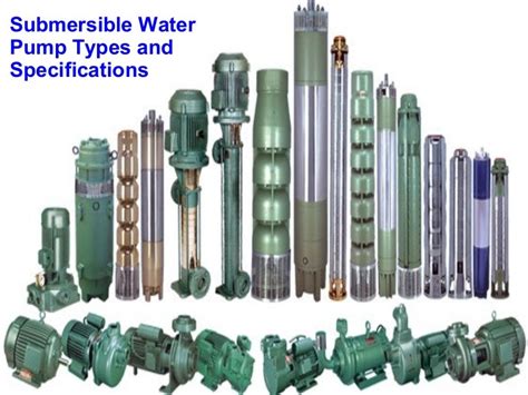 Submersible Water Pump Types And Specifications