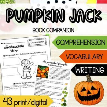 Pumpkin Jack Book Companion | Reading Writing Comprehension by Sierra May