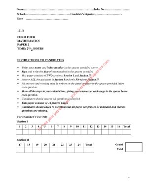 Maneb Past Papers Pdf - Fill and Sign Printable Template Online