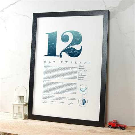 May 12th Birthday Print - Make it with Words