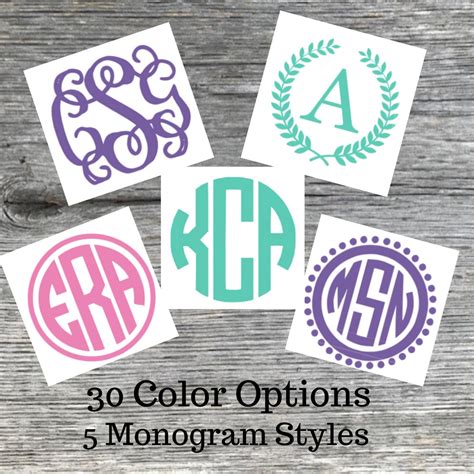 Monogram Laptop Decal Monogram Laptop Sticker Monogram - Etsy