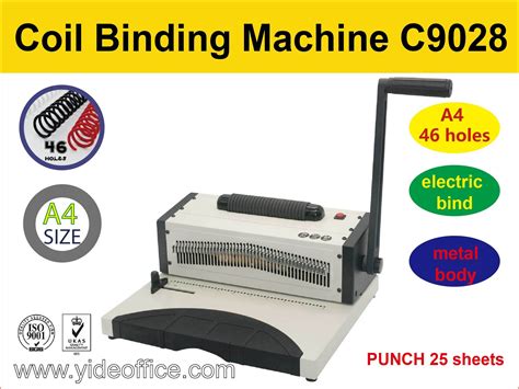 A4 Size Aluminium Spiral Coil Binding Machine (C9028) - Coil Binding Machine and Spiral Binding ...