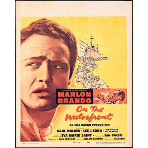 Marlon Brando On The Waterfront Poster