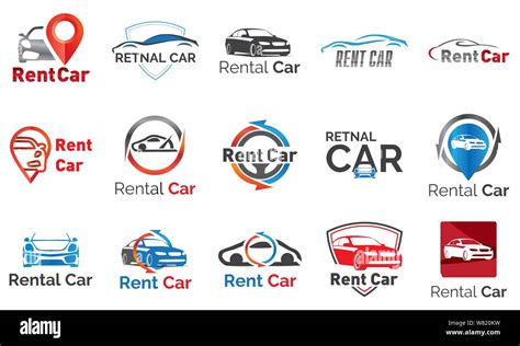 vector set of logos for car rental and sale Stock Vector Image & Art - Alamy