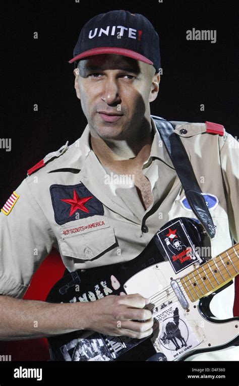 Guitarist Tom Morello of US rock band 'Rage against the machine' is pictured during his ...