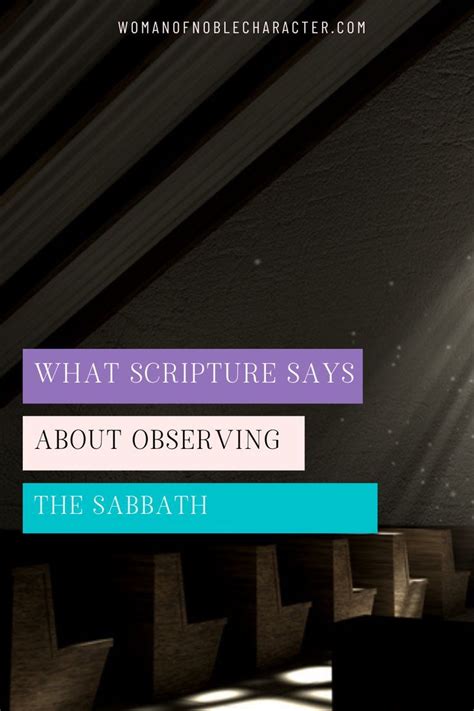 What scripture says about observing the sabbath – Artofit