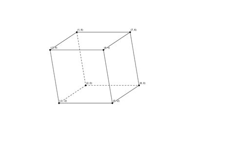 geometry - 2D different integer valued vertices coordinates of cube ...