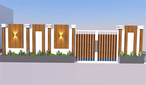 Boundary Wall Design With Gate Designs | Best Exterior Design ...