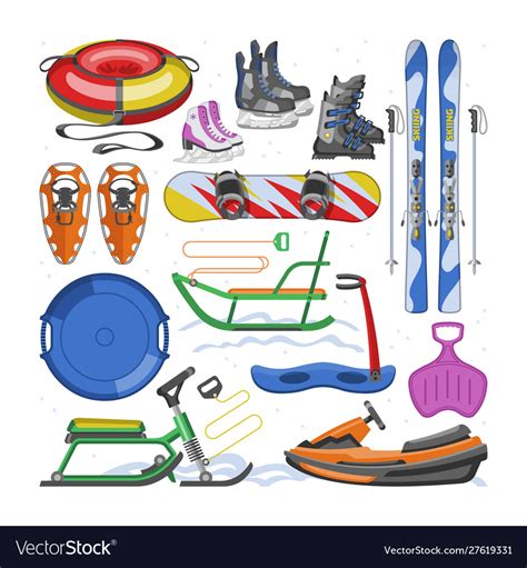 Winter sports equipment extreme snowboard Vector Image