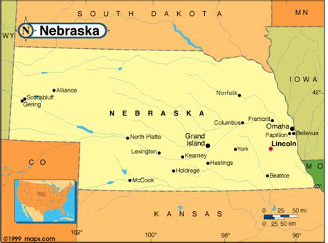 Nebraska Base and Elevation Maps