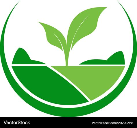 Simple modern agriculture logo design Royalty Free Vector