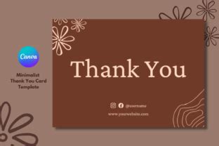 Thank You Card Canva Template Minimalist Graphic by sylvunique · Creative Fabrica