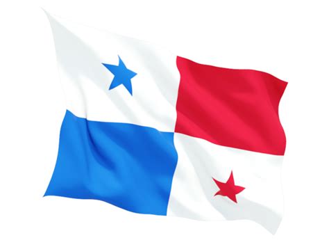 Fluttering flag. Illustration of flag of Panama