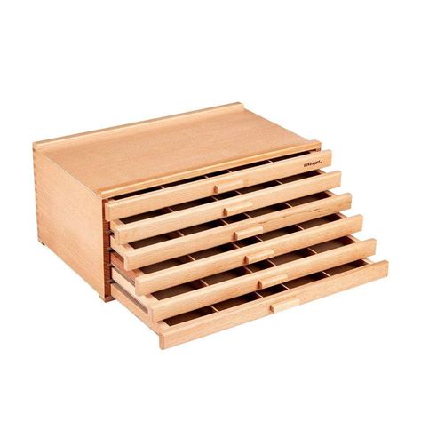 KINGART® Wooden Artist Storage Box, 6-Drawer, Designed Storage for Art ...