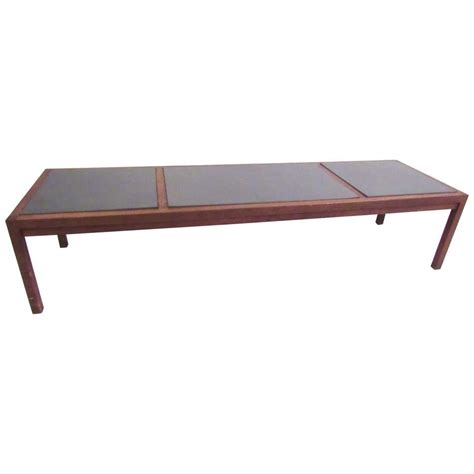 Mid-Century Modern Slate Top Coffee Table For Sale at 1stDibs