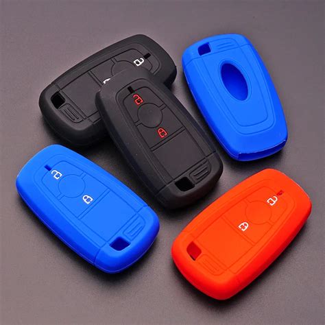 2 Button Silicone Rubber key fob cover case set hood For Ford 2018 ...