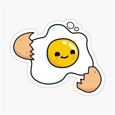 "Kawaii Fried Egg" Sticker for Sale by kawaiilife in 2023 | Cute egg ...