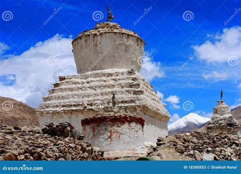 Buddhist stupa in Ladakh stock image. Image of closeup - 18380853