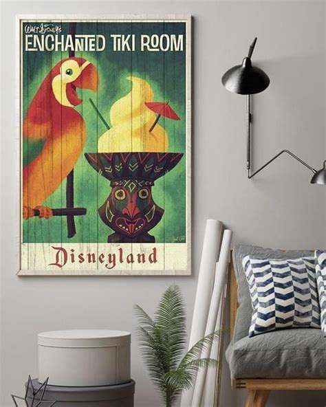 Parrot Enchanted Tiki Room Disneyland Home Living Room Wall Decor Vert ...