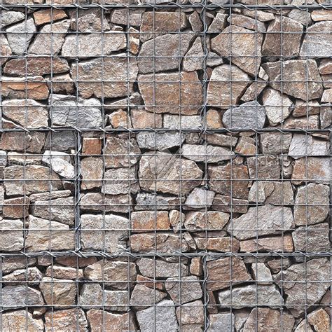 gabion retaining Stone wall pbr texture seamless 22385