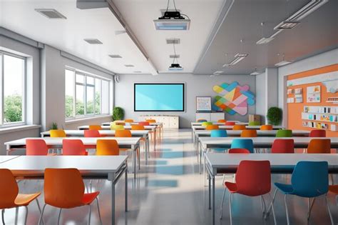 Premium AI Image | Modern school classroom