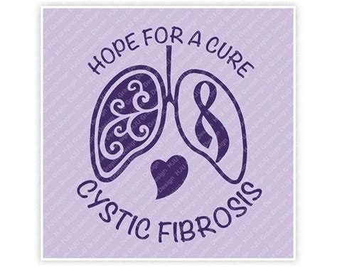 Cystic Fibrosis Awareness Hope For A Cure Purple Ribbon | Etsy