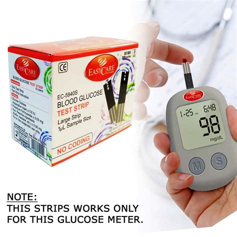 EASYCARE (EC5940) Automatic Blood Glucose Meter With 25 Glucose Test ...