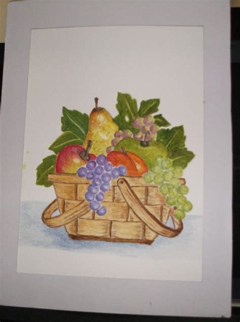 Fruit basket | Watercolor fruit, Floral watercolor, Watercolor projects