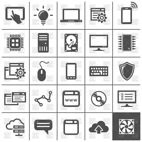 Computer technology icons - Network devices and connections, 51776 ...