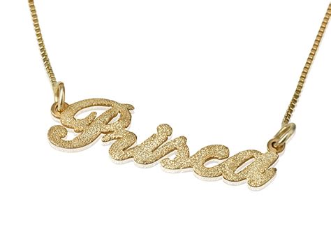 Personalized Sparkling Diamond 18k Solid gold Name Necklace | PersJewel