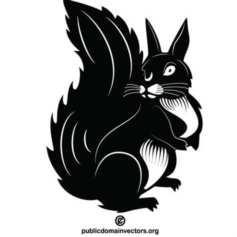 Squirrel silhouette stencil art | Public domain vectors