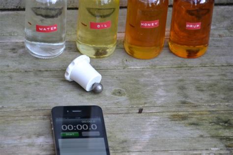 Viscosity experiment for kids