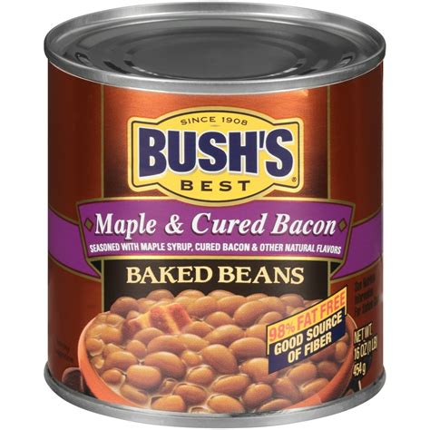 Bush's Maple and Cured Bacon Baked Beans, Canned Beans, 16 oz - Walmart.com - Walmart.com