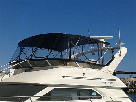 Searay, Sunbrella bimini with Strataglass | Prestige Marine Trimmers, Boat Covers Perth, Bimini ...