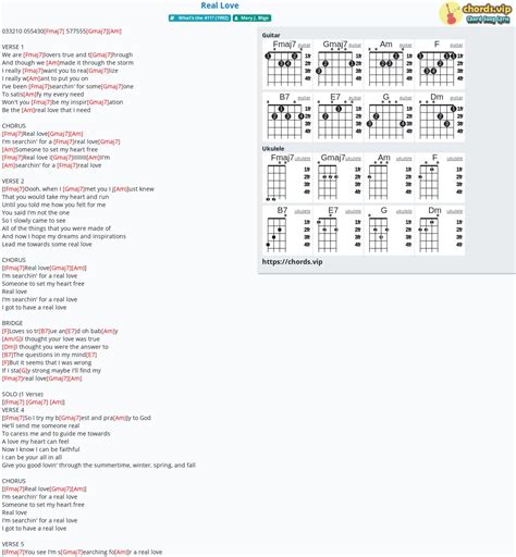 Chord: Real Love - tab, song lyric, sheet, guitar, ukulele | chords.vip